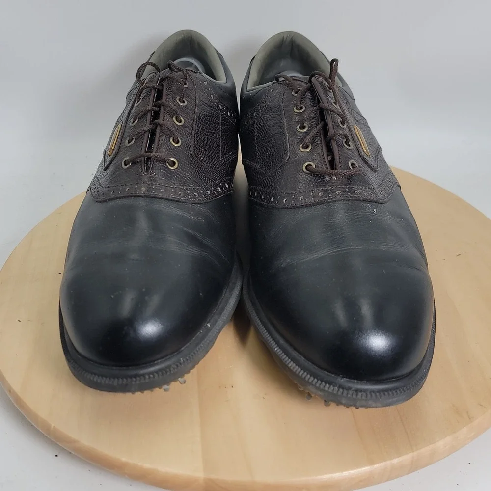 FOOTJOY Dryjoys Brown Optiflex Leather 53554 Golf Men Shoes Size 14M ECL System